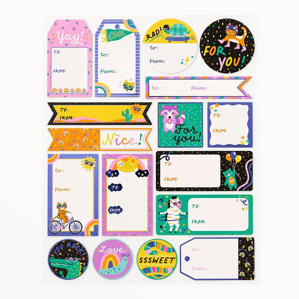 Rad Critters Adhesive Gift Tags 2 Rad Critters Adhesive Gift Tags - Image 2