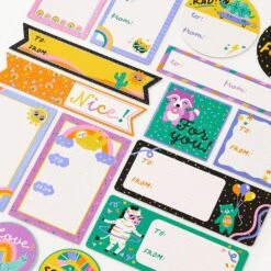 Rad Critters Adhesive Gift Tags