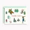 Holiday Skating Critters Thank You Card Set