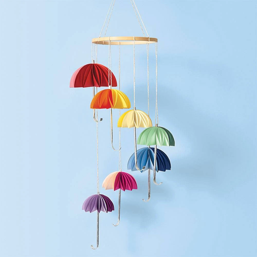 Rainbow Umbrella Mobile Craft Kit 1 Rainbow Umbrella Mobile Craft Kit