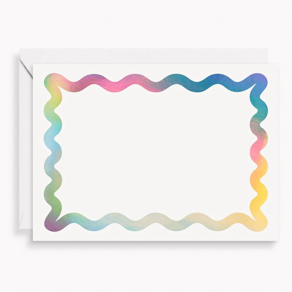 Holographic Wiggle Border Stationery Set 1 Holographic Wiggle Border Stationery Set