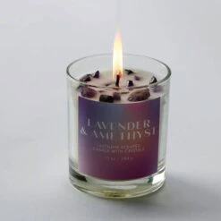 Lavender & Amethyst Candle 7 Lavender & Amethyst Candle -Paper Source 067103142365 3