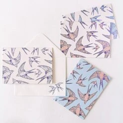 Swallows In Flight Stationery Set -Paper Source 0769947349640 3
