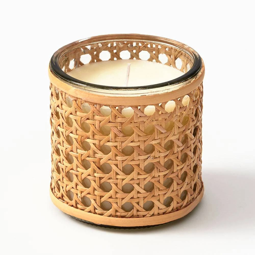 Citronella Candle With Rattan Wrap 1 Citronella Candle With Rattan Wrap