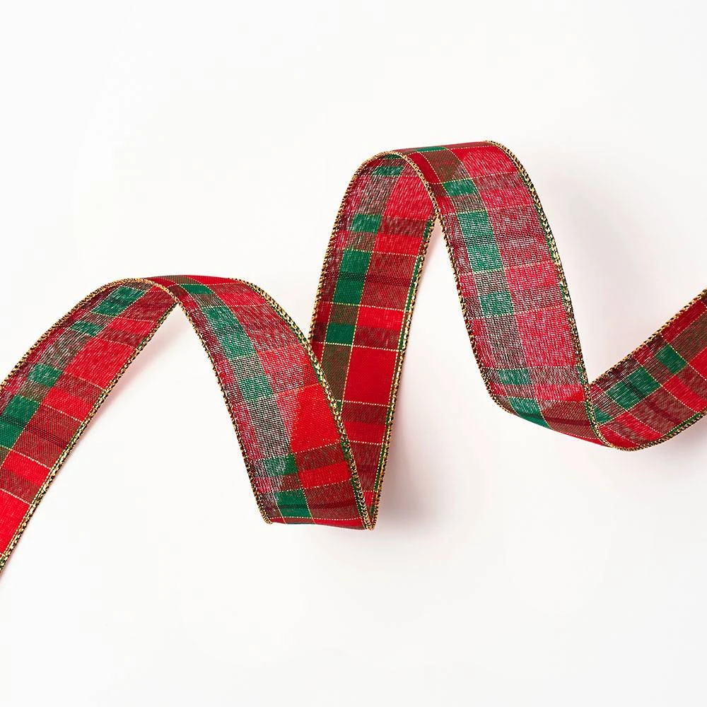Holiday Plaid Wired Ribbon 1 Holiday Plaid Wired Ribbon