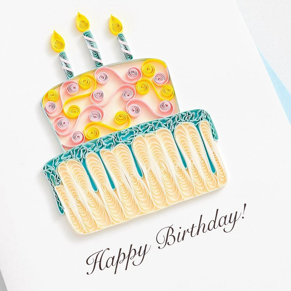 Quilling Birthday Cake Card 2 Quilling Birthday Cake Card - Image 2