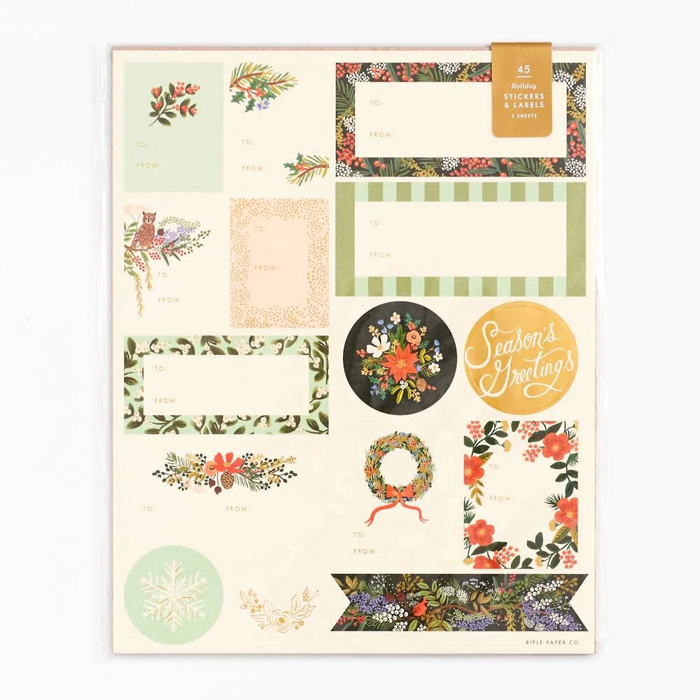 Winter Floral Stickers & Labels 2 Winter Floral Stickers & Labels - Image 2