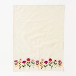 Floral Embroidered Tea Towel -Paper Source 10018484 2