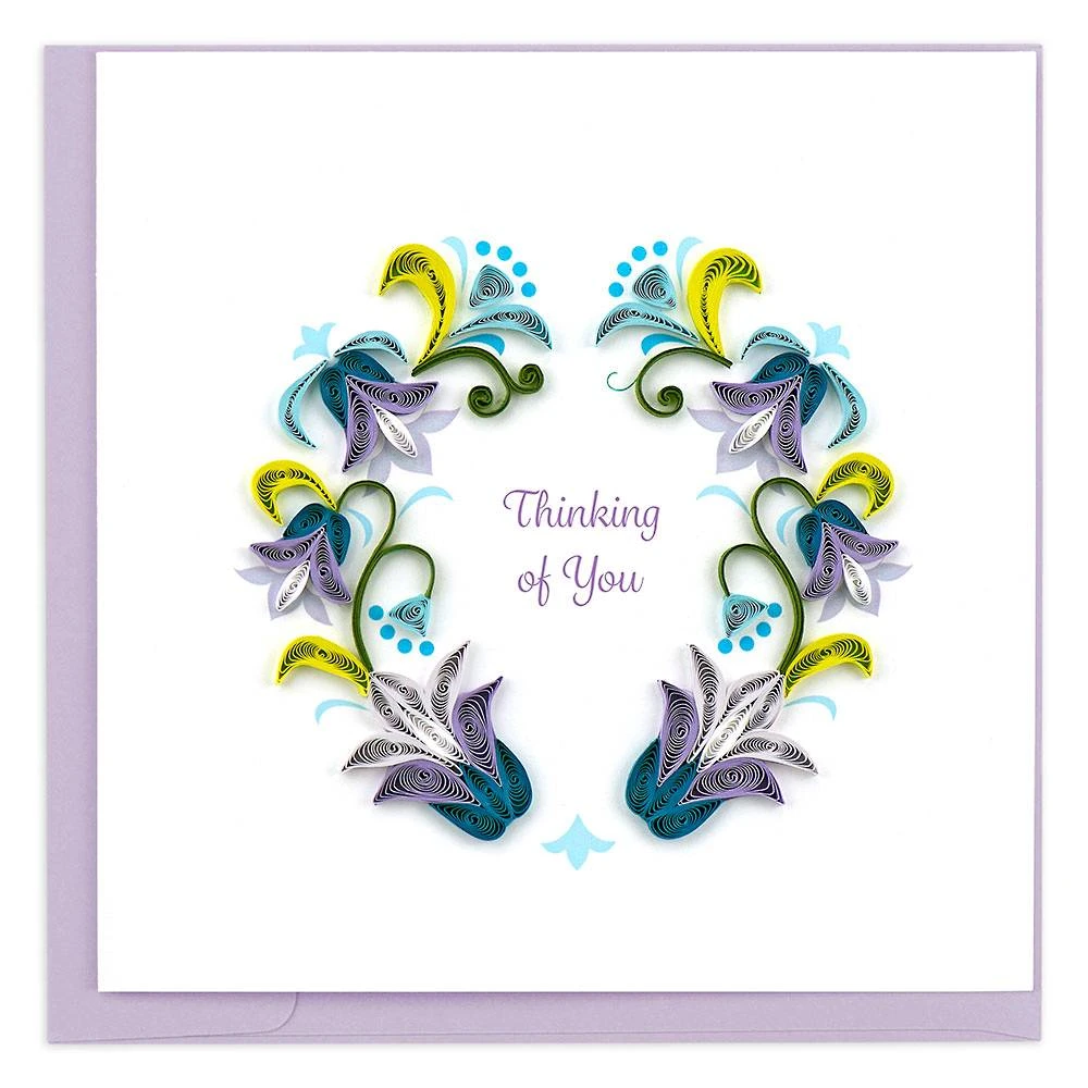 Quilling Wreath Thinking Of You Card 1 Quilling Wreath Thinking Of You Card