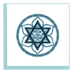 Quilling Star Of David Greeting Card