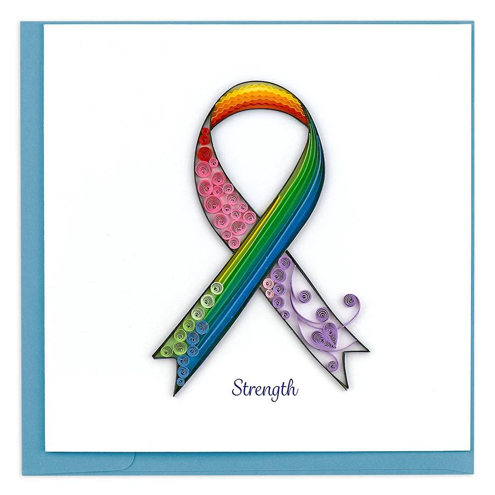 Quilling Strength Ribbon Support Card 1 Quilling Strength Ribbon Support Card