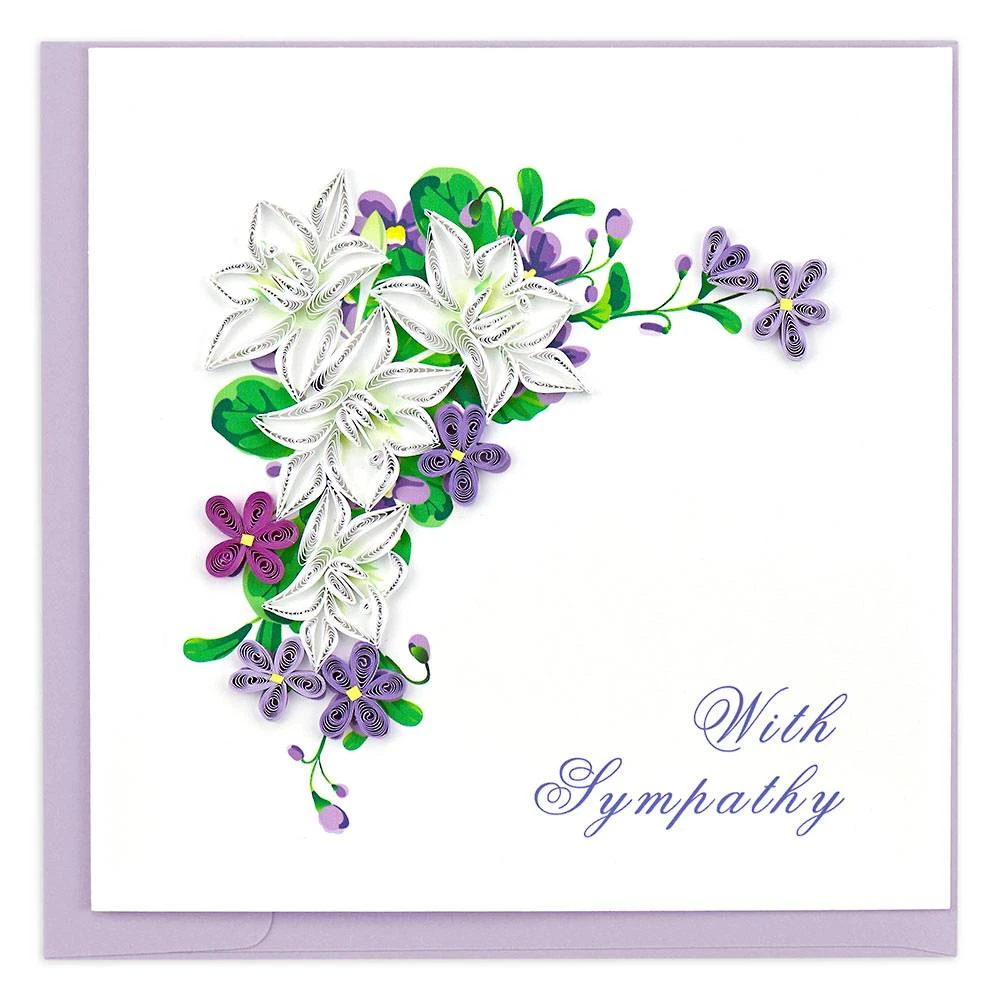 Quilling Floral Sympathy Card 1 Quilling Floral Sympathy Card