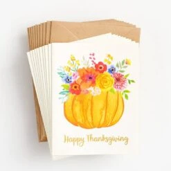 Floral Pumpkin Thanksgiving Stationery Set