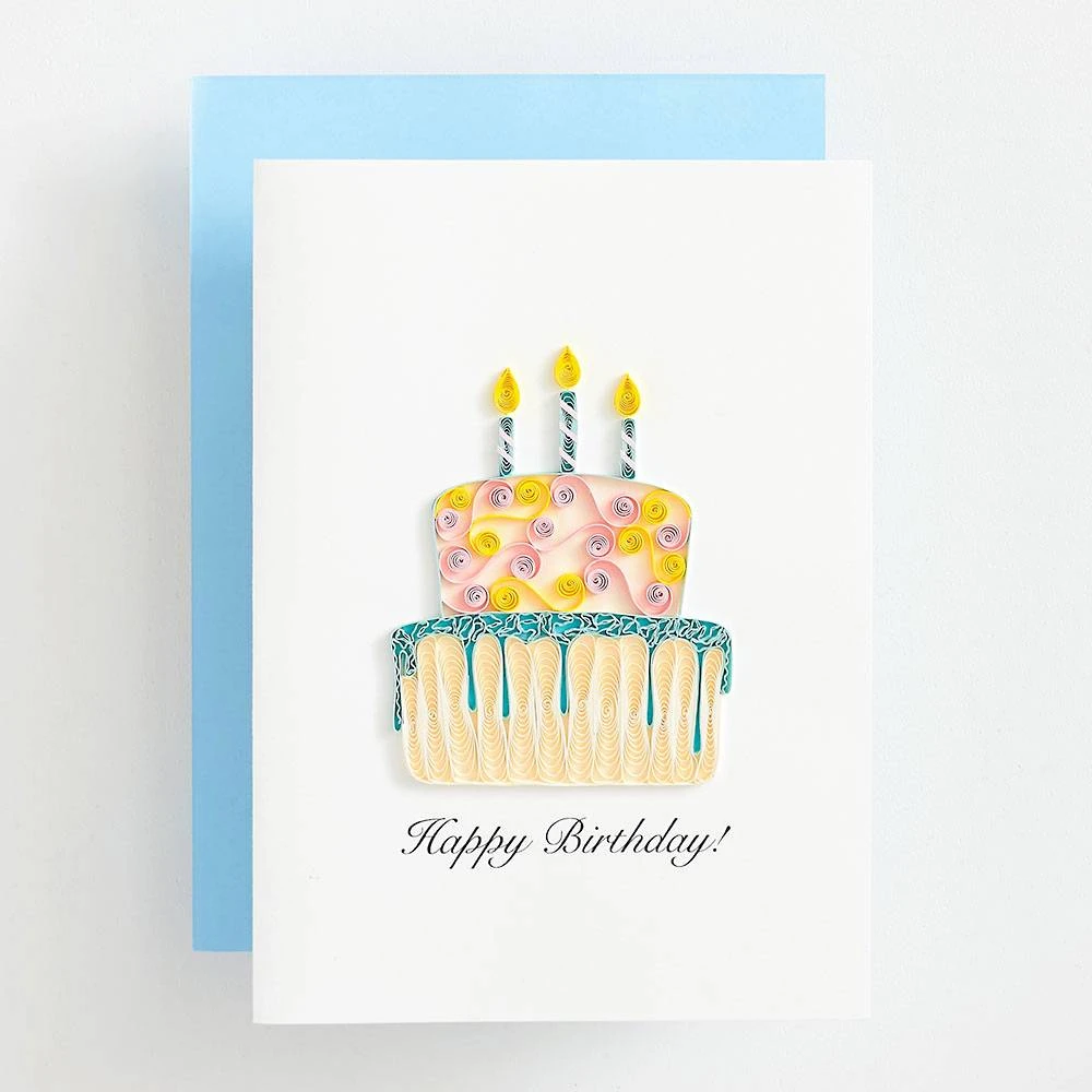 Quilling Birthday Cake Card 1 Quilling Birthday Cake Card