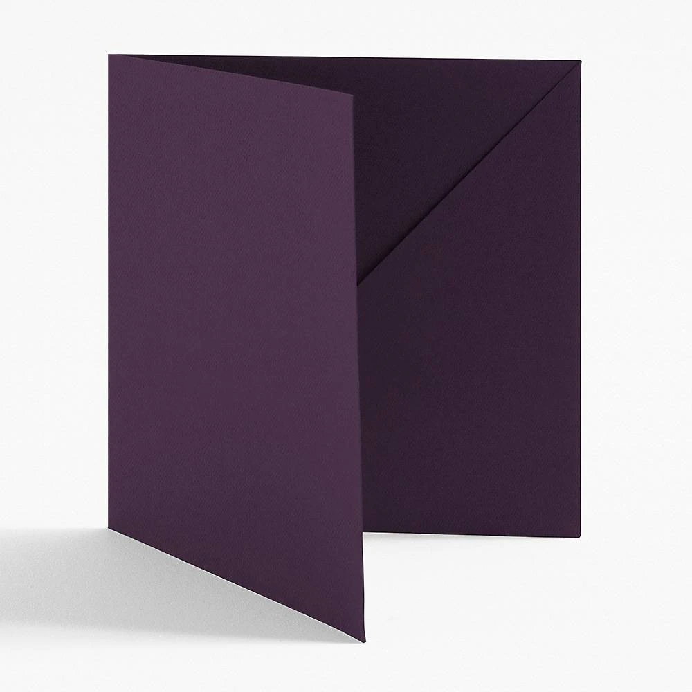 5.5" Square Aubergine Diagonal Folders 1 5.5" Square Aubergine Diagonal Folders