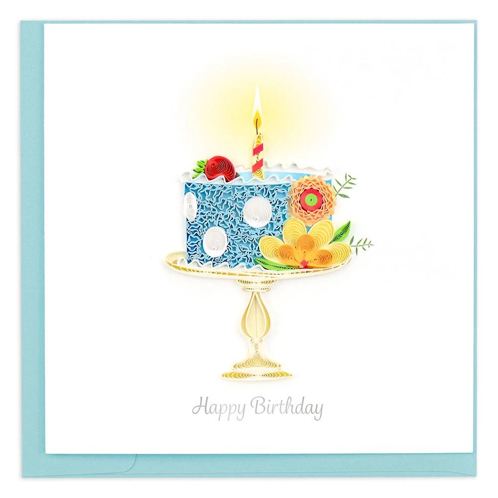 Quilling Whimsical Cake Birthday Card 1 Quilling Whimsical Cake Birthday Card