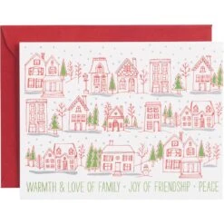Glitter Holiday Village Card Set