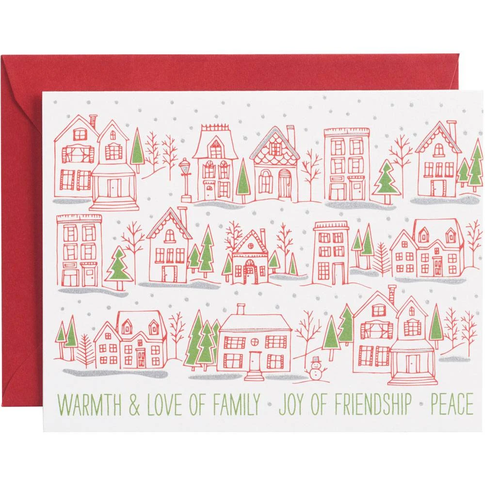 Glitter Holiday Village Card Set 1 Glitter Holiday Village Card Set