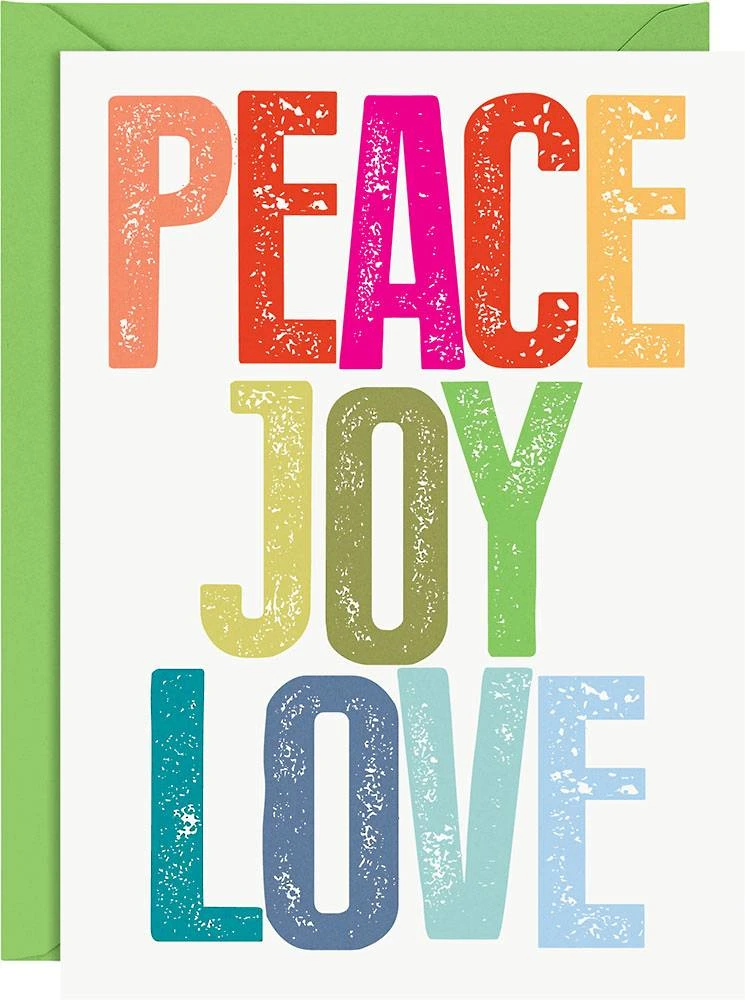 Peace Joy Love Brights Holiday Card Set 1 Peace Joy Love Brights Holiday Card Set