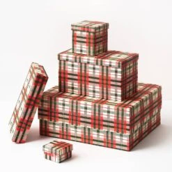 Holiday Plaid Gift Boxes