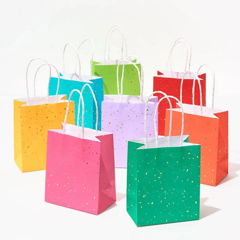 Bright Multicolor Gold Fleck Treat Bags 1 Bright Multicolor Gold Fleck Treat Bags