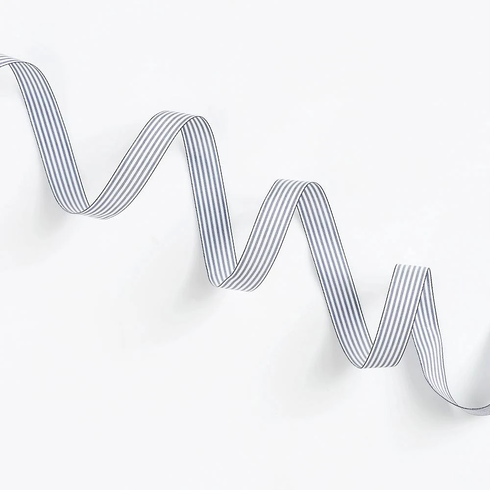 Blue & White Stripe Ribbon 1 Blue & White Stripe Ribbon