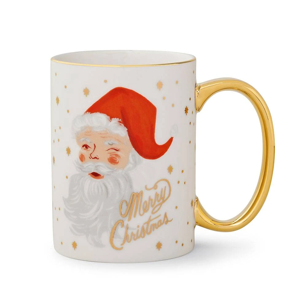Rifle Paper Co. Winking Santa Claus Porcelain Mug 1 Rifle Paper Co. Winking Santa Claus Porcelain Mug
