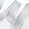 Silver Wired Organdy Ribbon