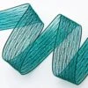 Teal Textured Metallic Ribbon