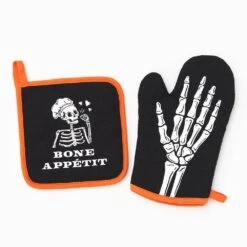 Bone Appetit Oven Mitt & Pot Holder Set
