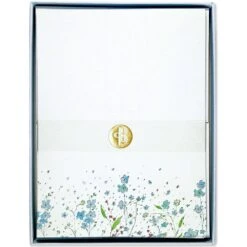 Blue Flowers Stationery Set